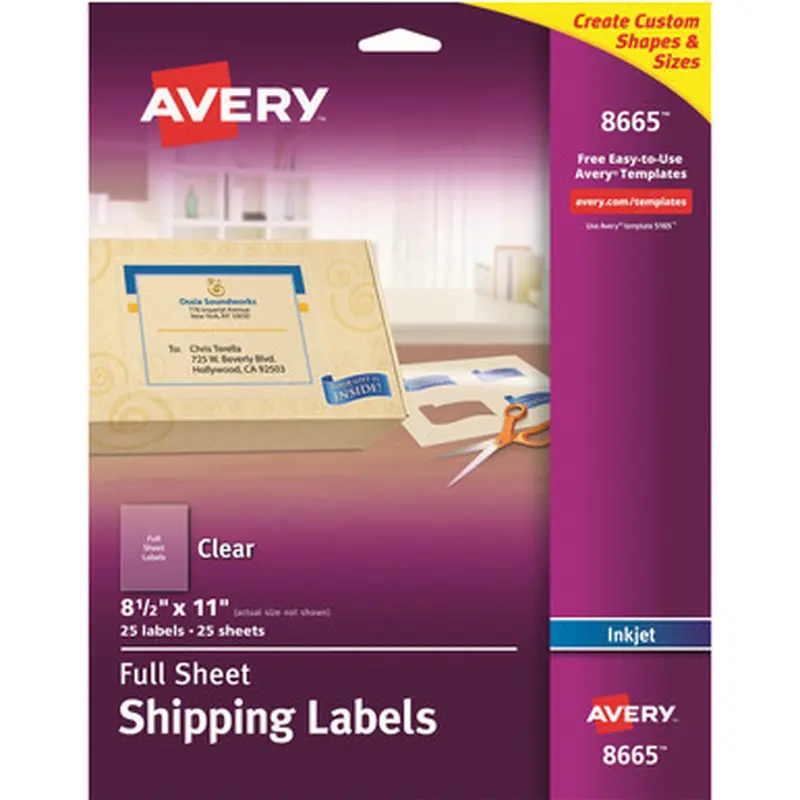 Avery 8665 Shipping Label