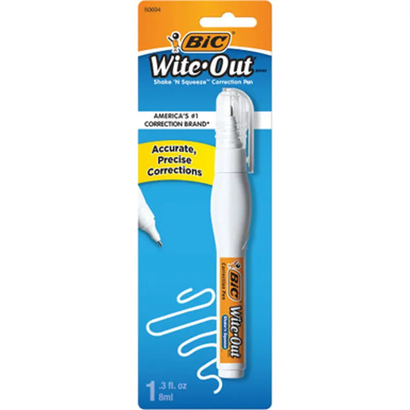 BIC WOSQPP11-WHI Wite-Out Shake &#039N Squeeze Correction Pen