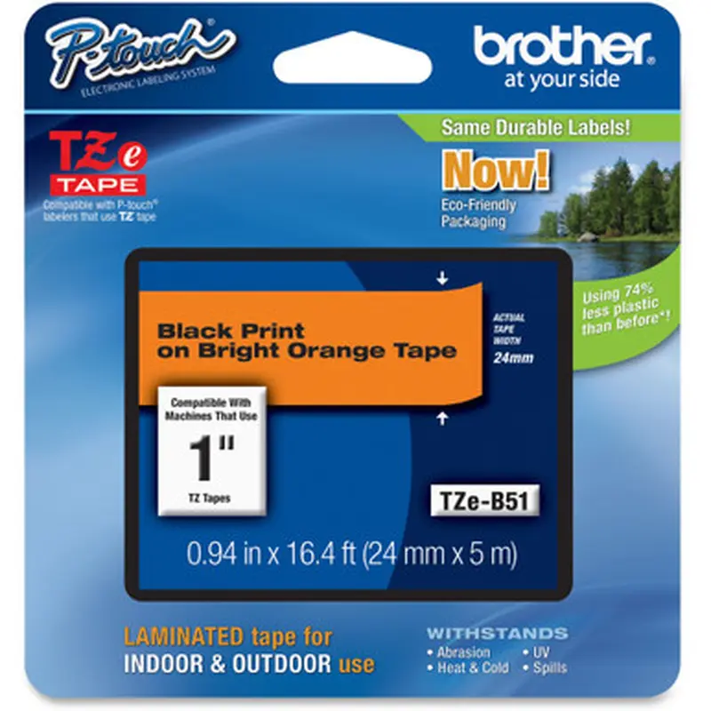 Brother TZE-B51 P-touch TZe 1&quot Laminated Lettering Tape