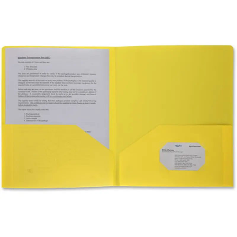 Business Source 20878 2-pocket Poly Portfolio