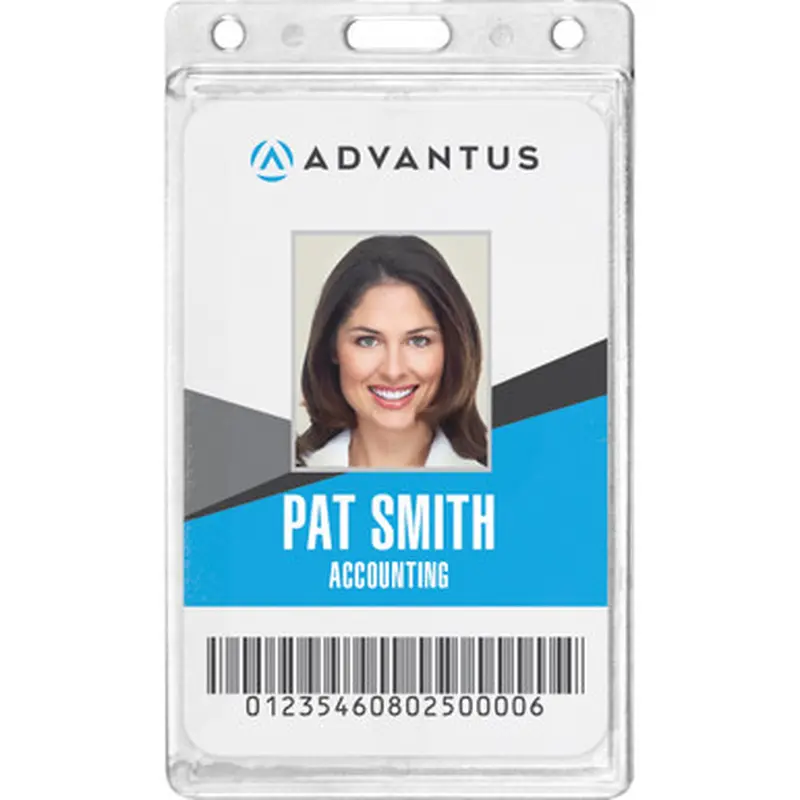 Advantus 76076 Frosted Vertical Rigid ID Holder