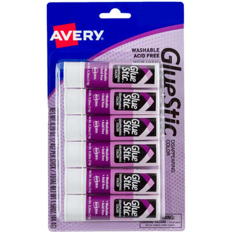 Avery 98096 Glue Stic Disappearing Purple Color