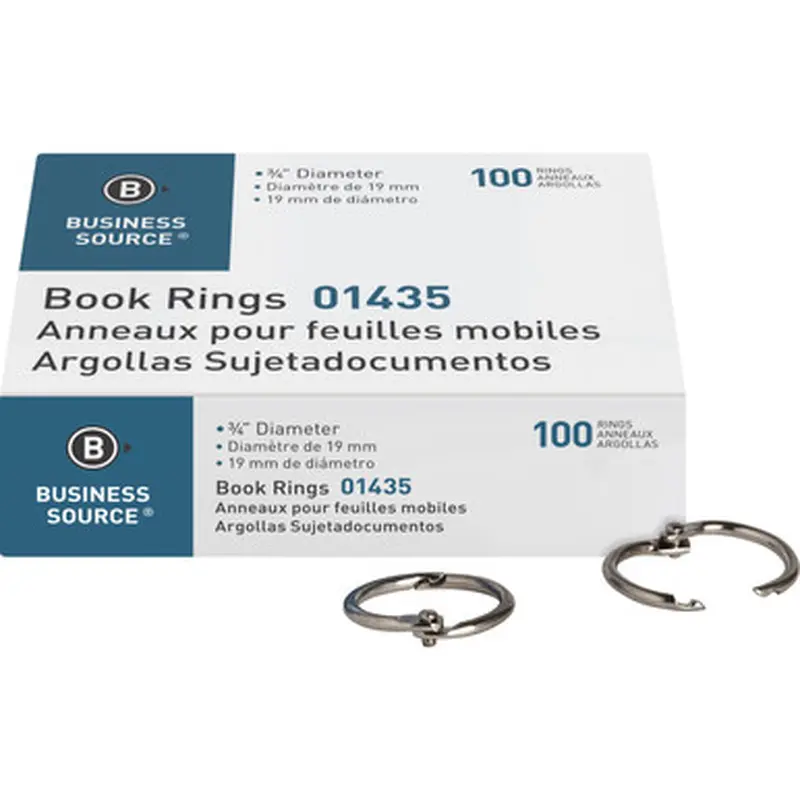 Business Source 01435 Standard Book Rings