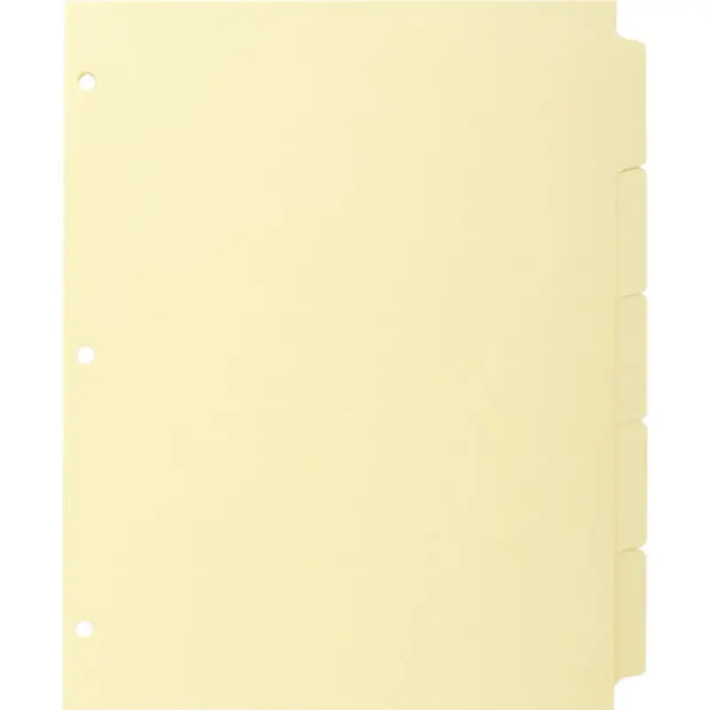 Business Source 16480 Mylar-reinforced Plain Tab Indexes