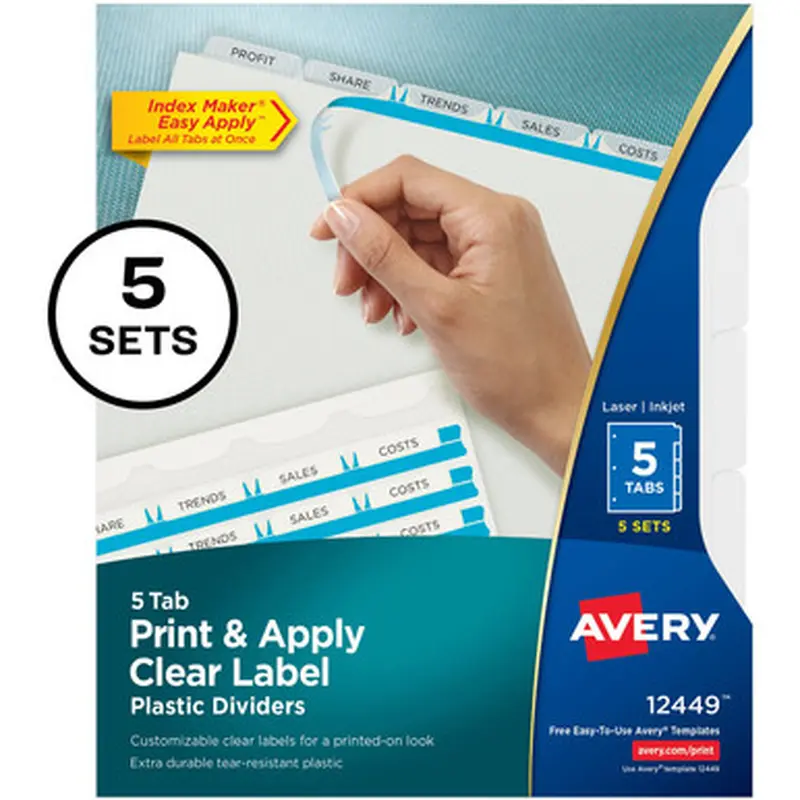 Avery 12449 Index Maker Index Divider