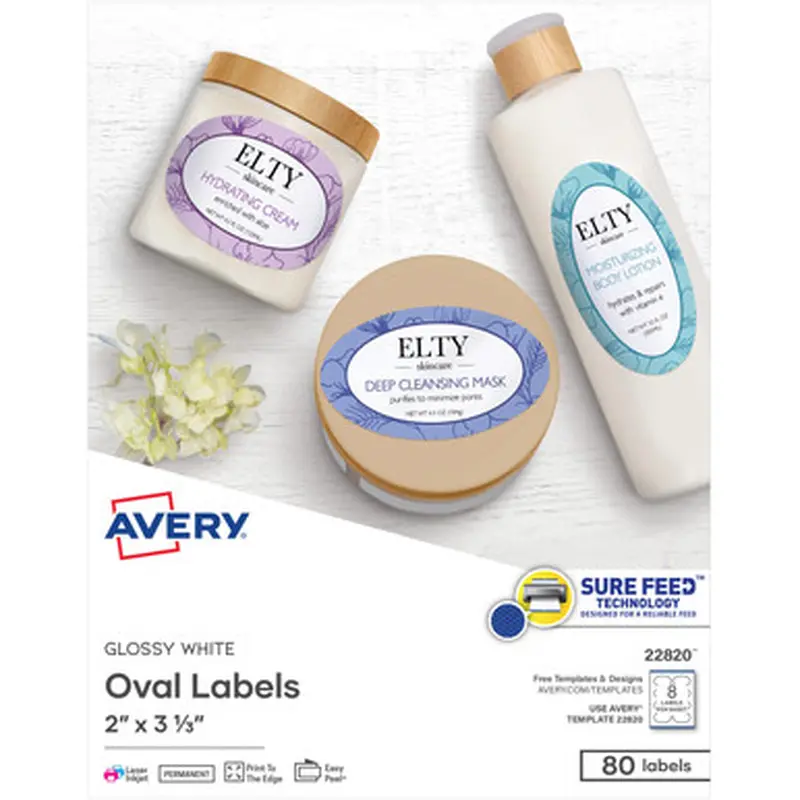 Avery 22820 Easy Peel Oval Labels