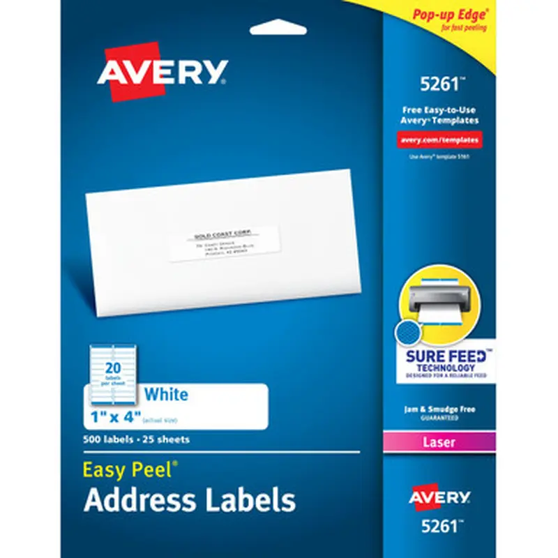 Avery 5261 Easy Peel Address Labels