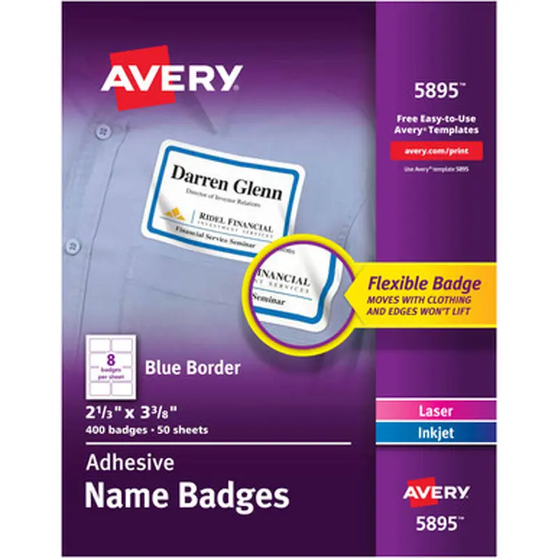 Avery 5895 Adhesive Name Badges