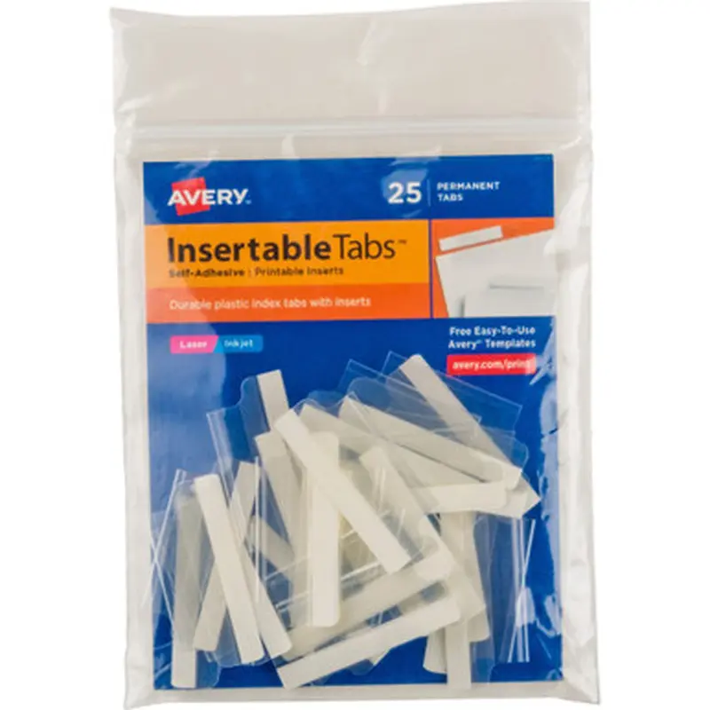 Avery S151 Index Tabs with Printable Inserts