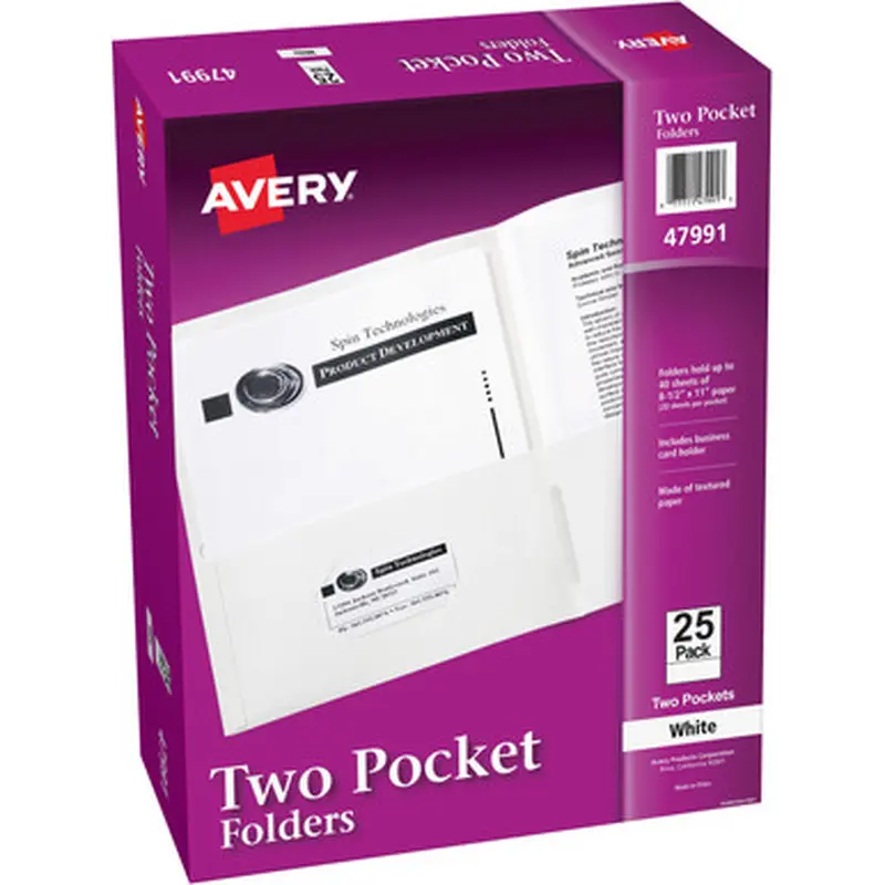 Avery 47991 Two-Pocket Folders