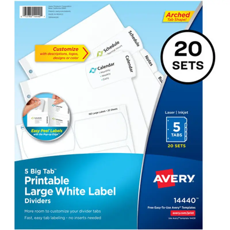 Avery 14440 Big Tab Tab Divider
