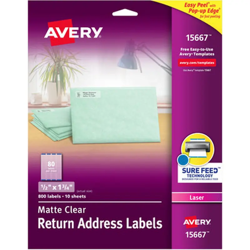 Avery 15667 Easy Peel Return Address Labels