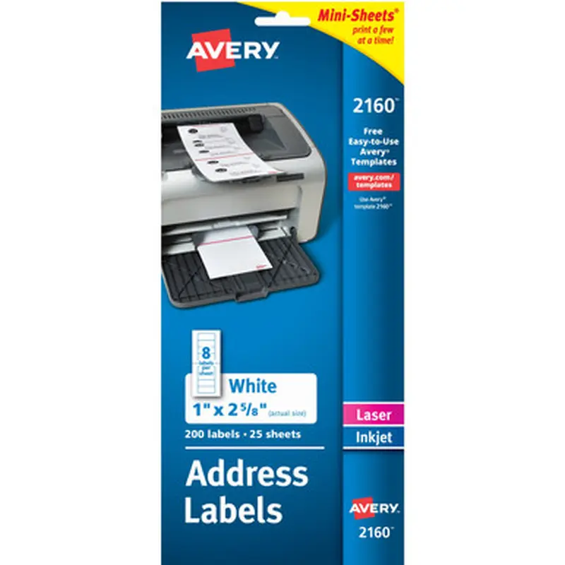 Avery 2160 Mini-Sheets Address Label