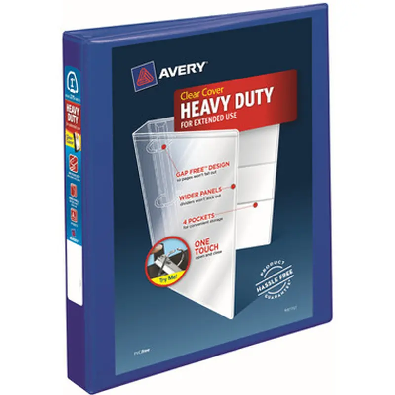 Avery 79772 Heavy-Duty View Binders - Locking One Touch EZD Rings
