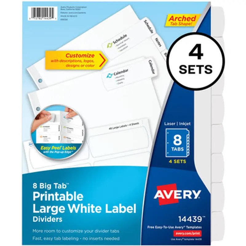 Avery 14439 Big Tab Tab Divider