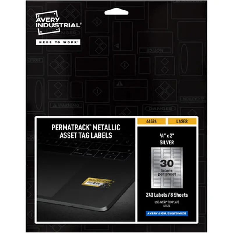 Avery 61524 PermaTrack Asset Tag Label