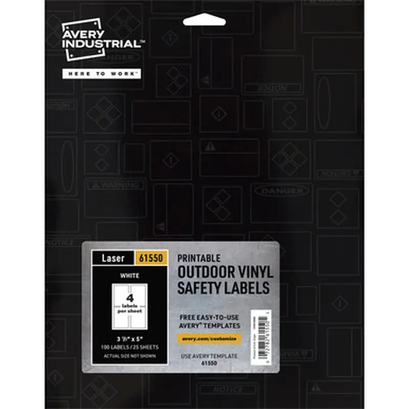Avery 61550 Adhesive Printable Vinyl Signs