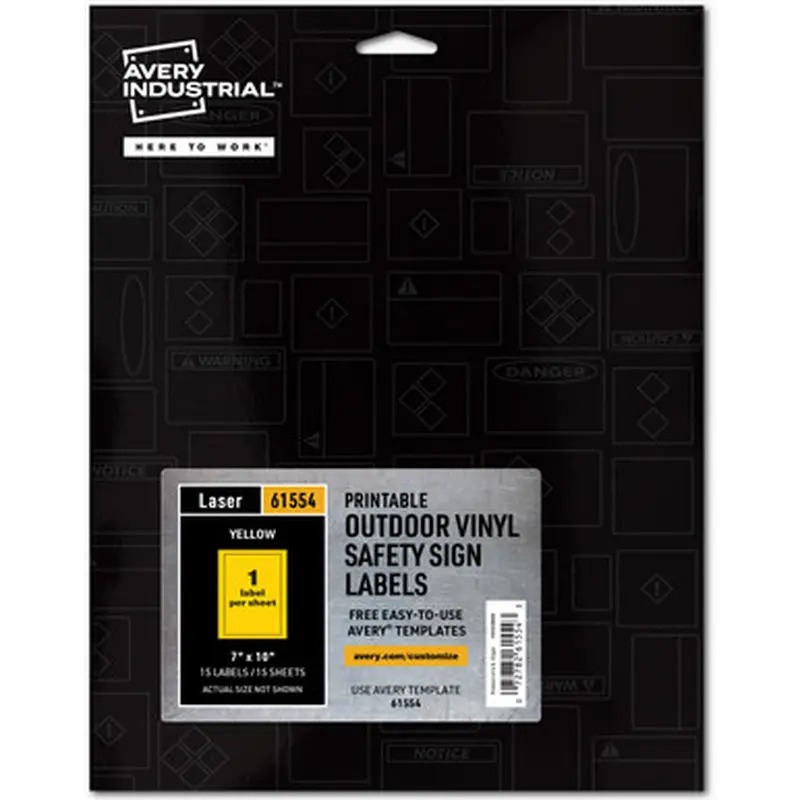 Avery 61554 Adhesive Printable Vinyl Signs