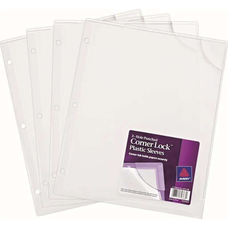 Avery 72269 Corner Lock Plastic Sleeves