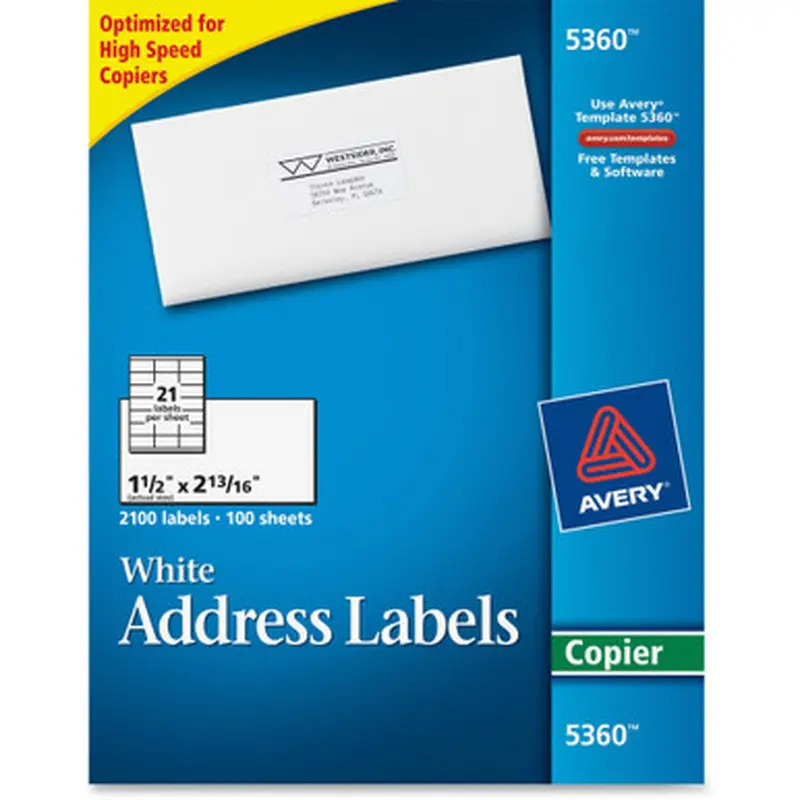 Avery 5360 Copier Address Labels
