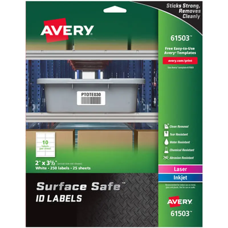 Avery 61503 Surface Safe ID Label