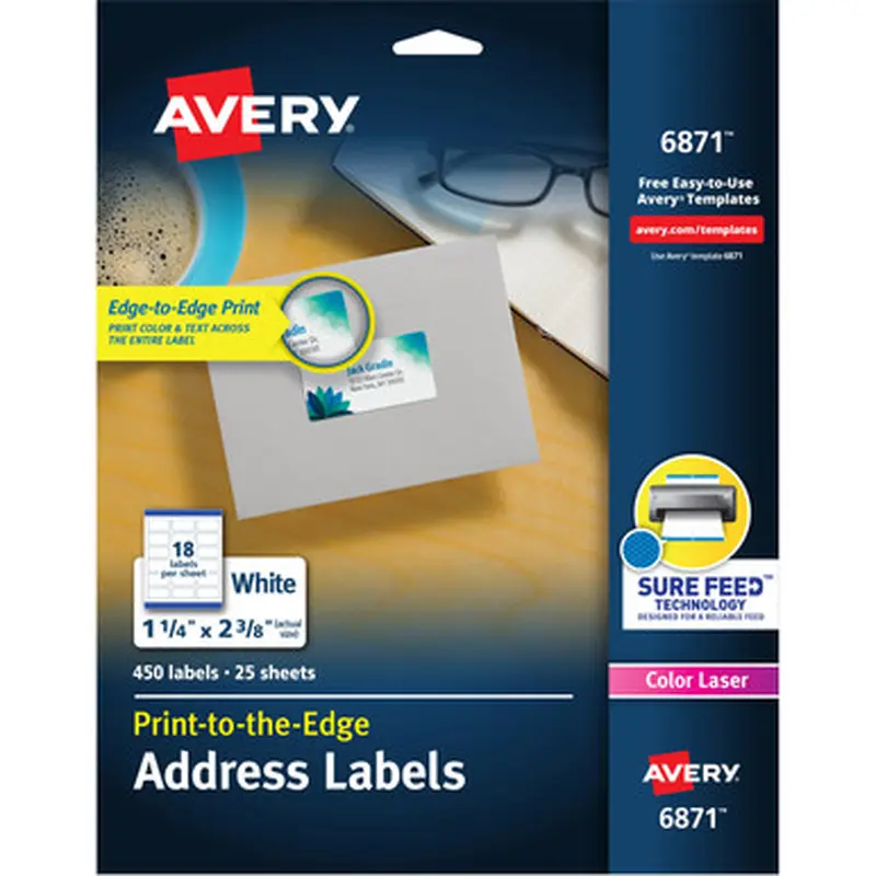 Avery 6871 Print-to-the-Edge Shipping Labels