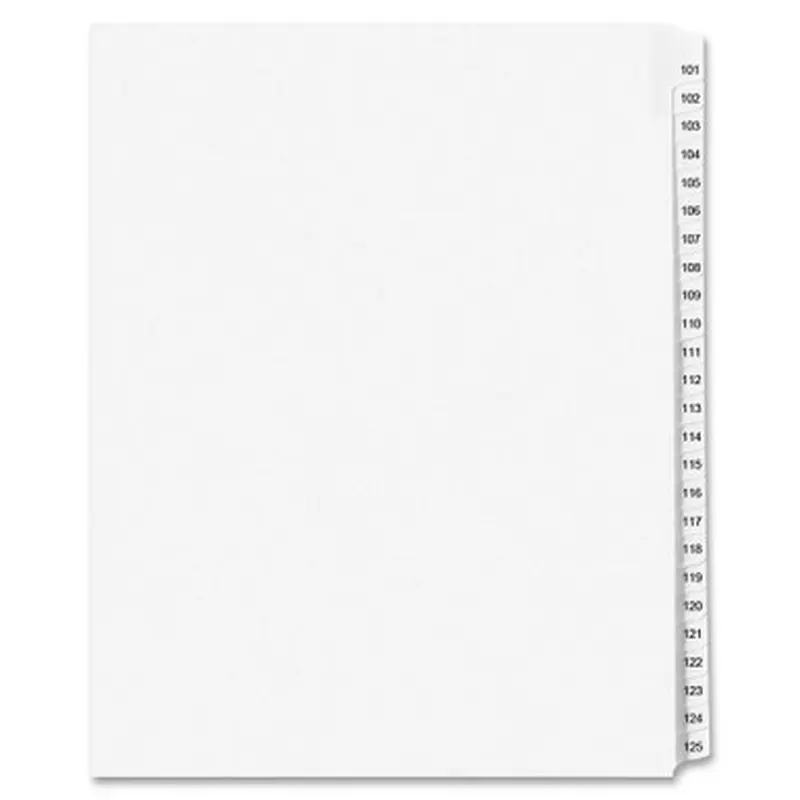 Avery LG101125LTS Standard Collated Legal Exhibit Divider Sets - Avery Style