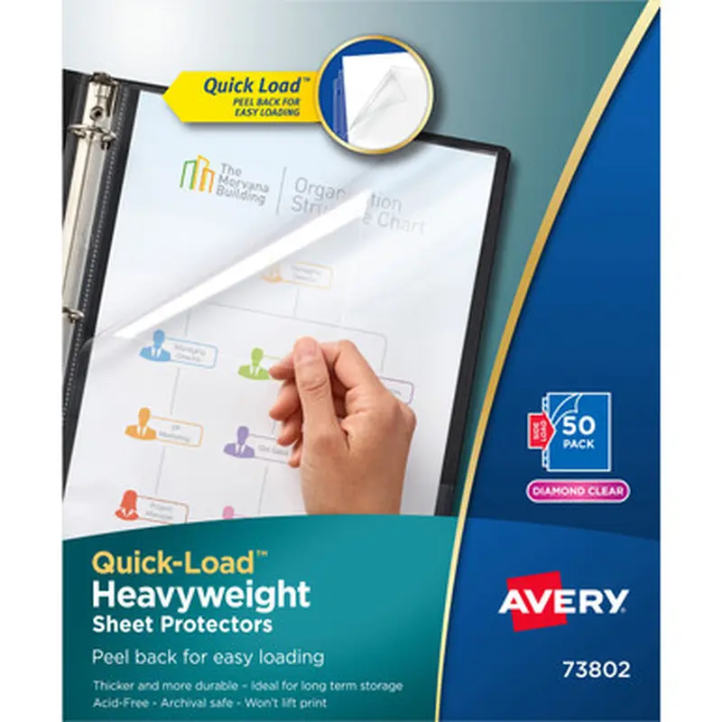 Avery QL119-50 Quick-Load Sheet Protectors
