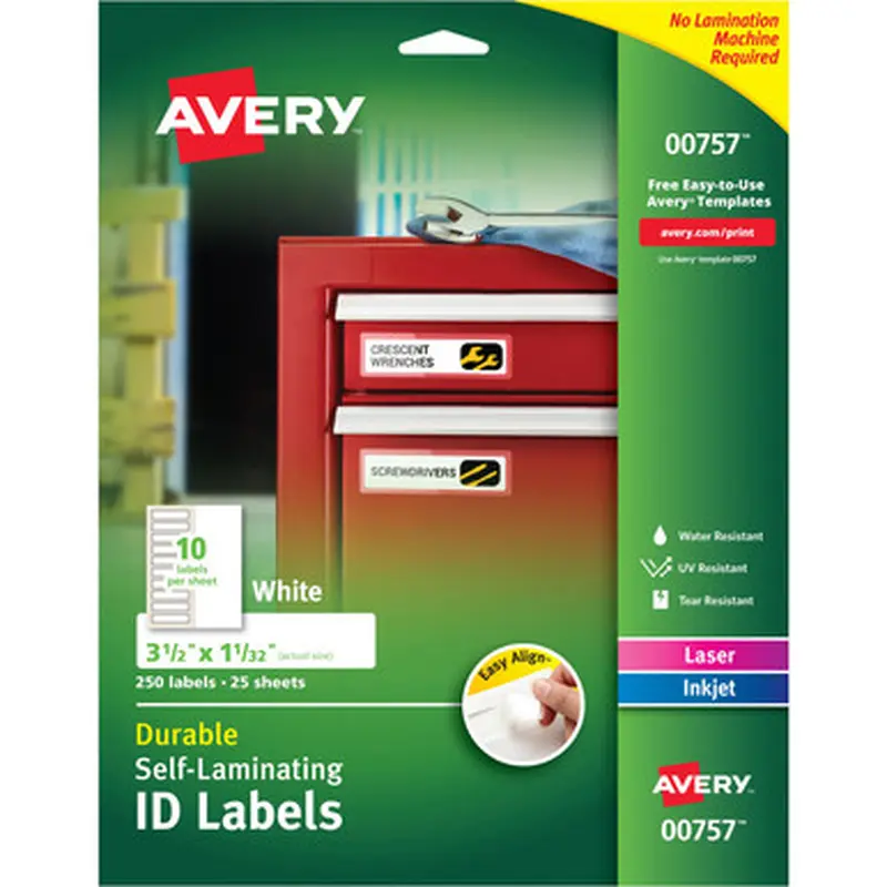 Avery 00757 Easy Align ID Label