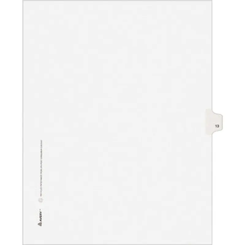 Avery LGLTS13 Individual Legal Exhibit Dividers - Avery Style - Unpunched