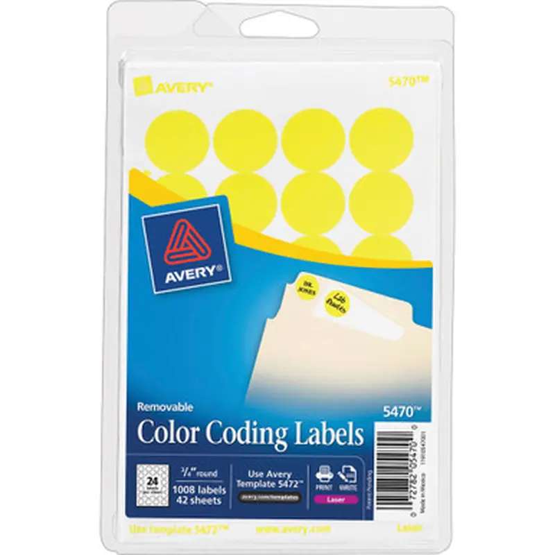Avery T5470 Color-Coding Labels