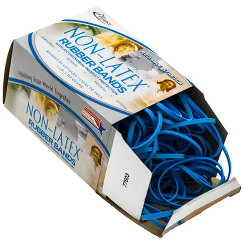 Alliance 42179 Non-Latex Rubber Bands, Antimicrobial, Size 117B, 1/4 Lb. Box