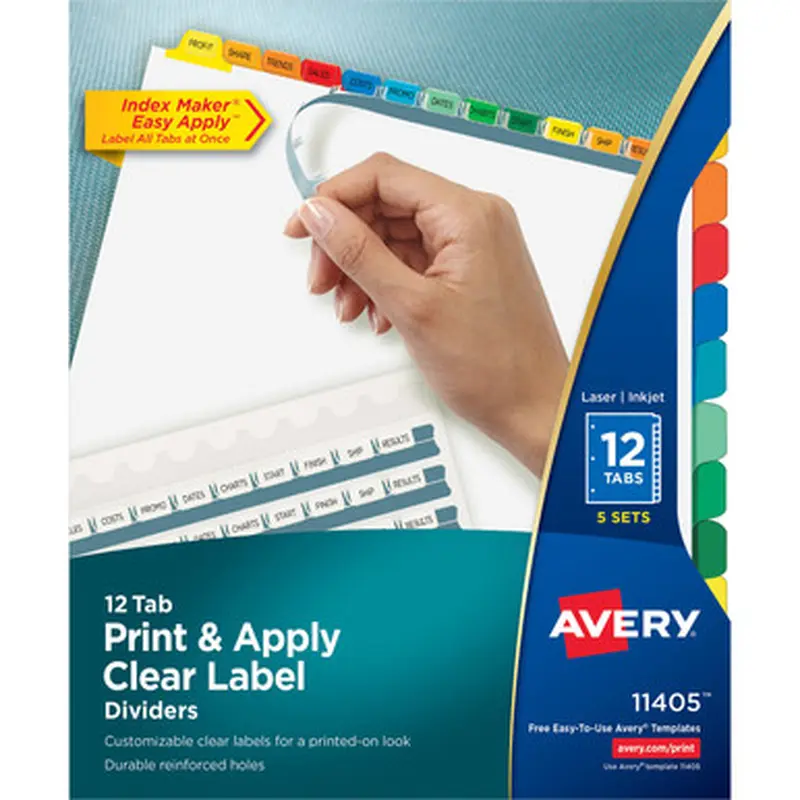 Avery 11405 Index Maker Index Divider