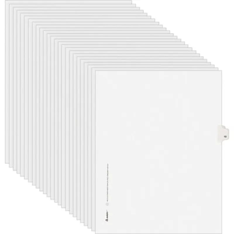 Avery LGLTS10 Individual Legal Exhibit Dividers - Avery Style - Unpunched
