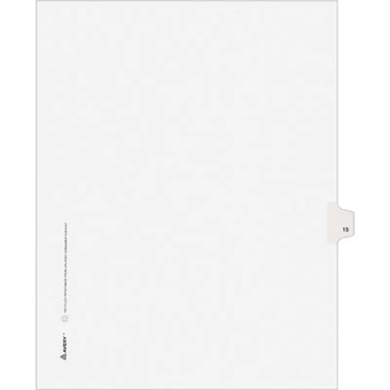 Avery LGLTS15 Individual Legal Exhibit Dividers - Avery Style - Unpunched