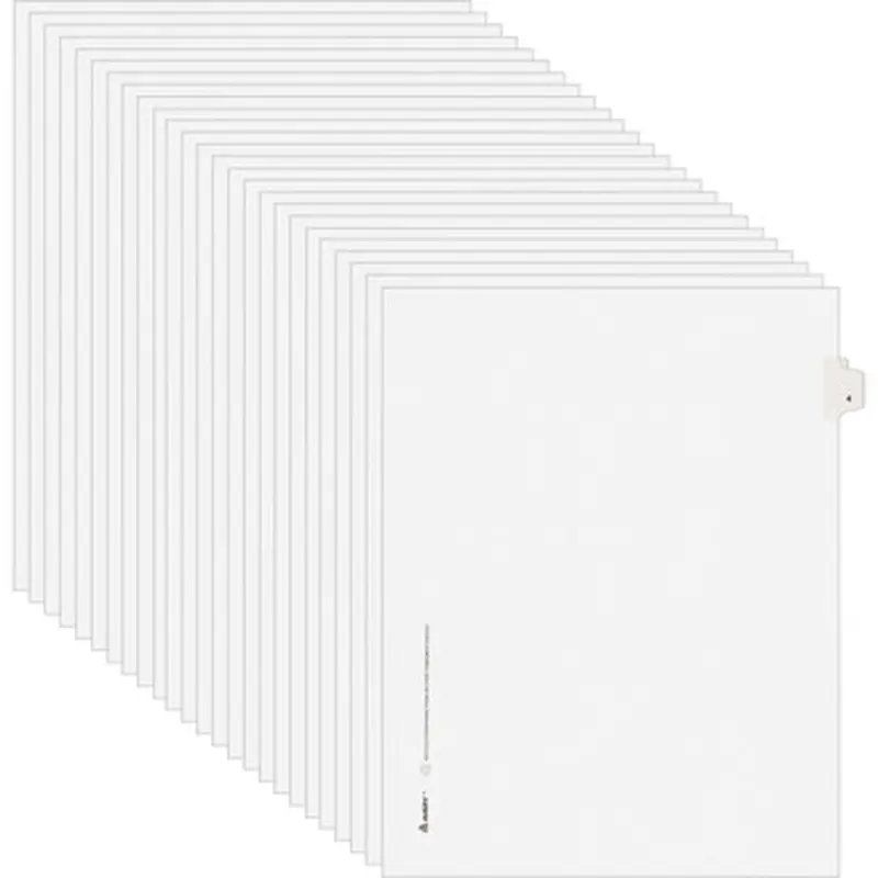 Avery LGLTS4 Individual Legal Exhibit Dividers - Avery Style - Unpunched