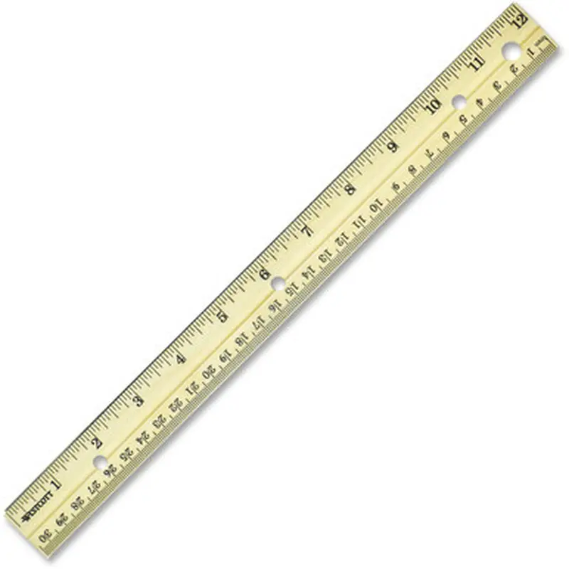 Westcott 10702 Metal Edge English/Metric Wood Ruler