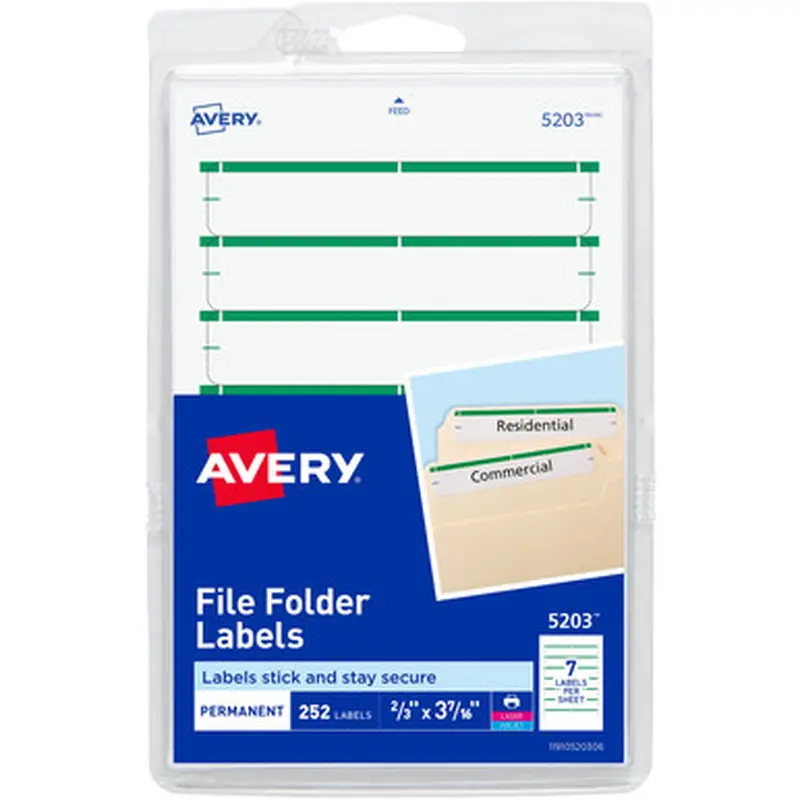 Avery 05203 File Folder Labels