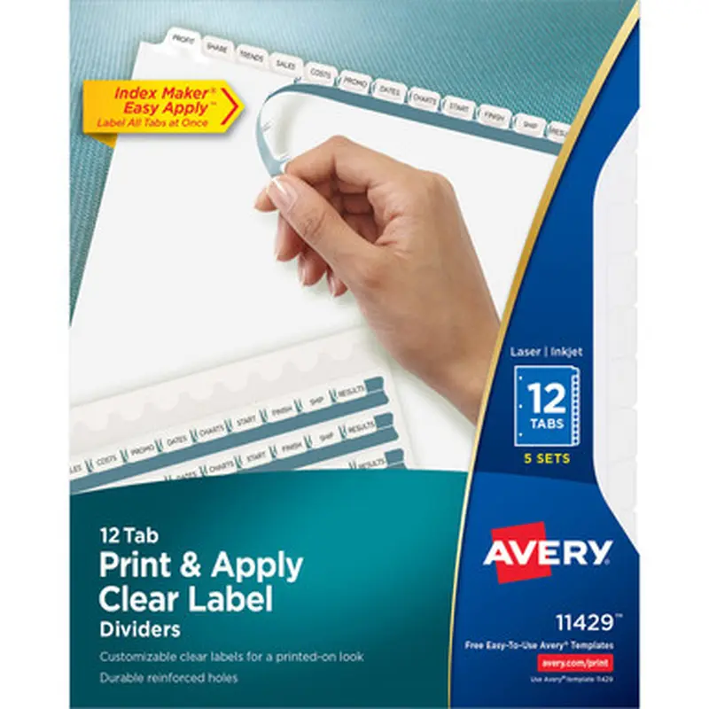 Avery 11429 Index Maker Index Divider