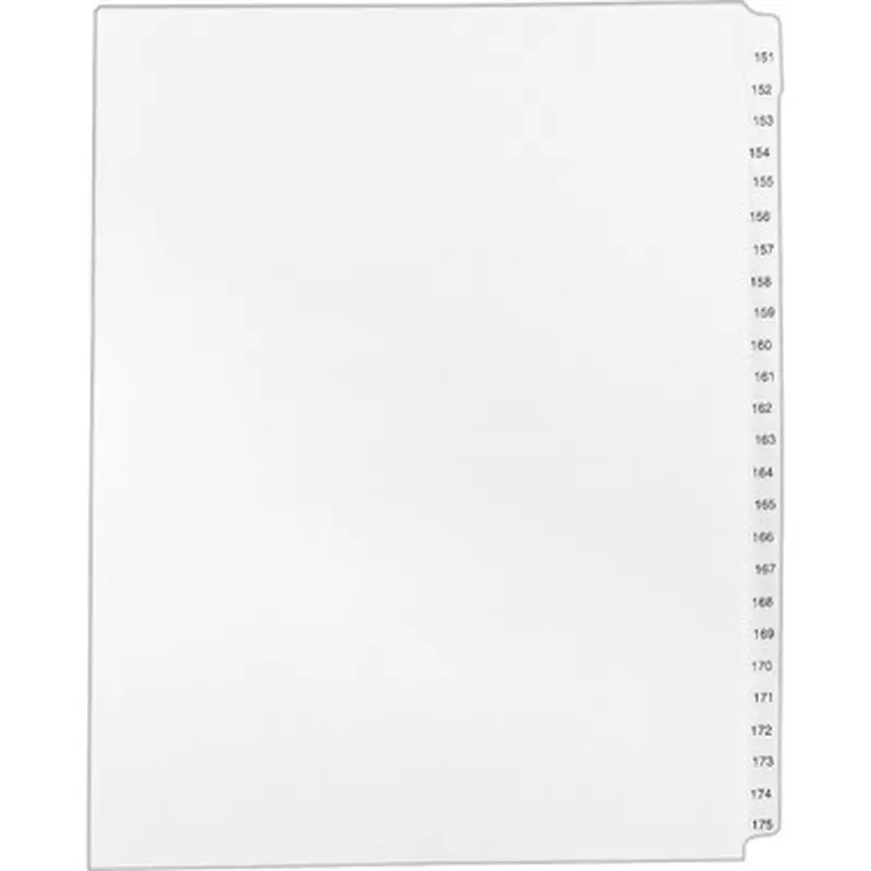 Avery LG151175LTS Standard Collated Legal Exhibit Divider Sets - Avery Style