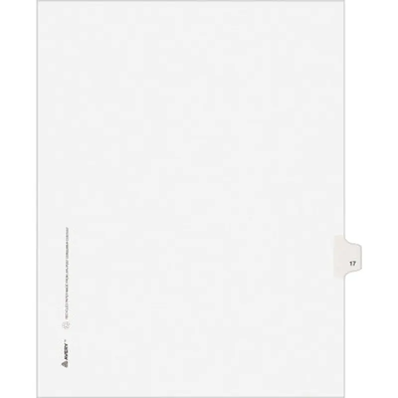 Avery LG17LTS Individual Legal Exhibit Dividers - Avery Style