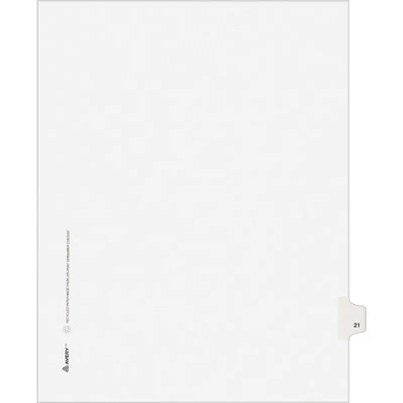 Avery LG21LTS Individual Legal Exhibit Dividers - Avery Style
