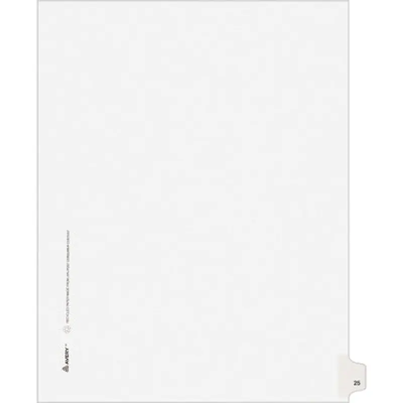 Avery LG25LTS Individual Legal Exhibit Dividers - Avery Style