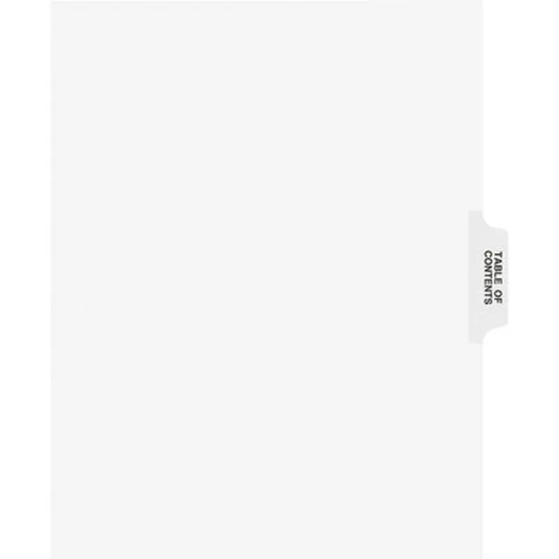 Avery LGTOCLTS Individual Legal Exhibit Dividers - Avery Style - Unpunched