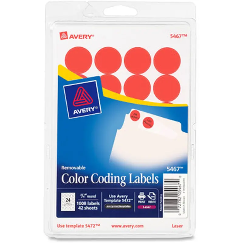 Avery T5467 Color-Coding Labels