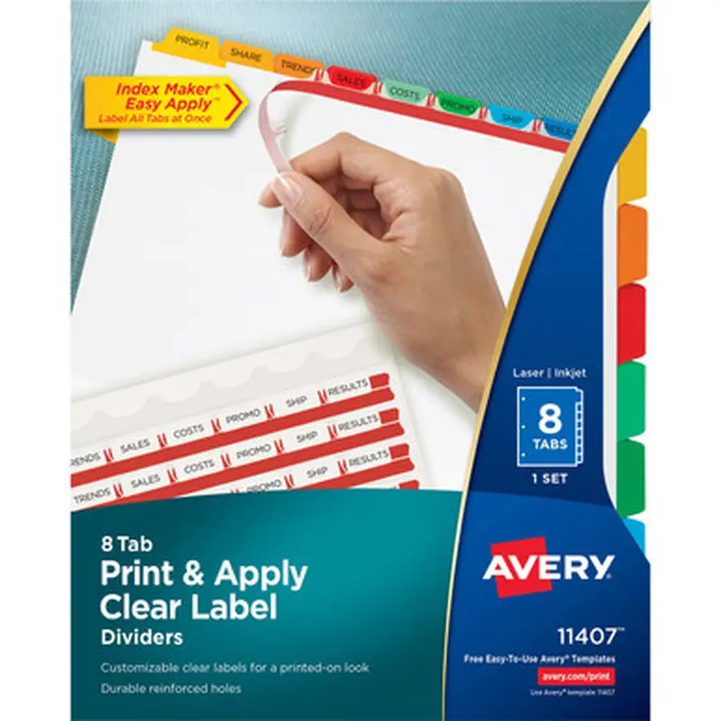 Avery 11407 Index Maker Index Divider