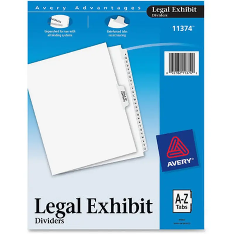 Avery LSLTSAZ Premium Collated Legal Exhibit Dividers with Table of Contents Tab - Avery Style
