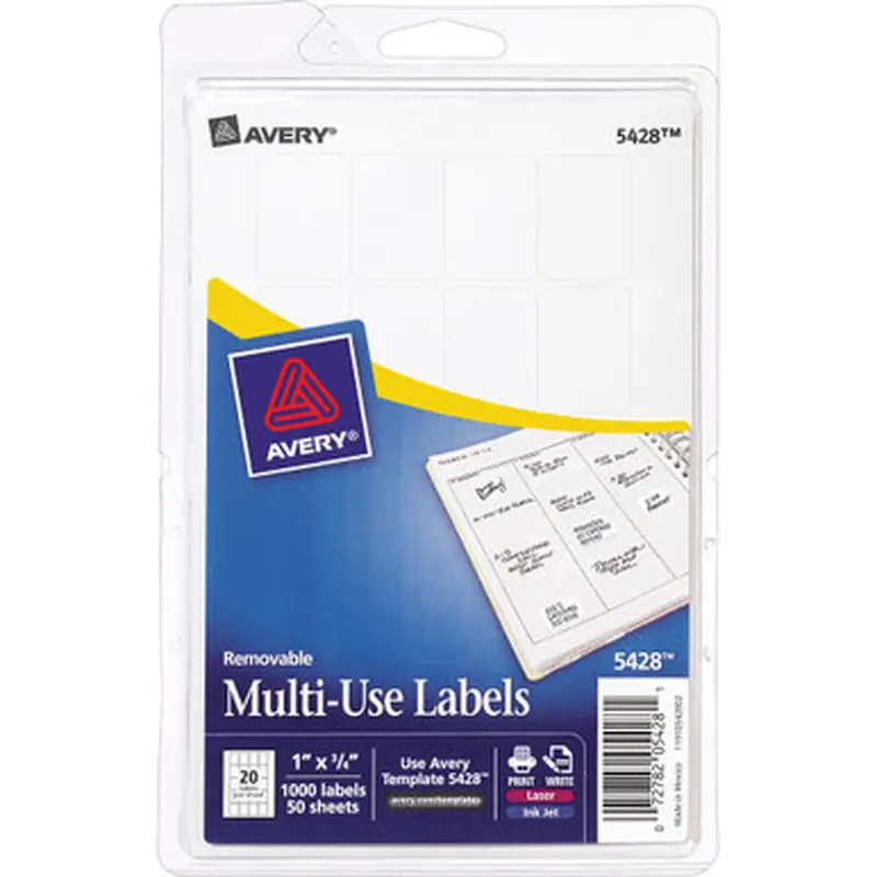 Avery S1216 Removable ID Labels
