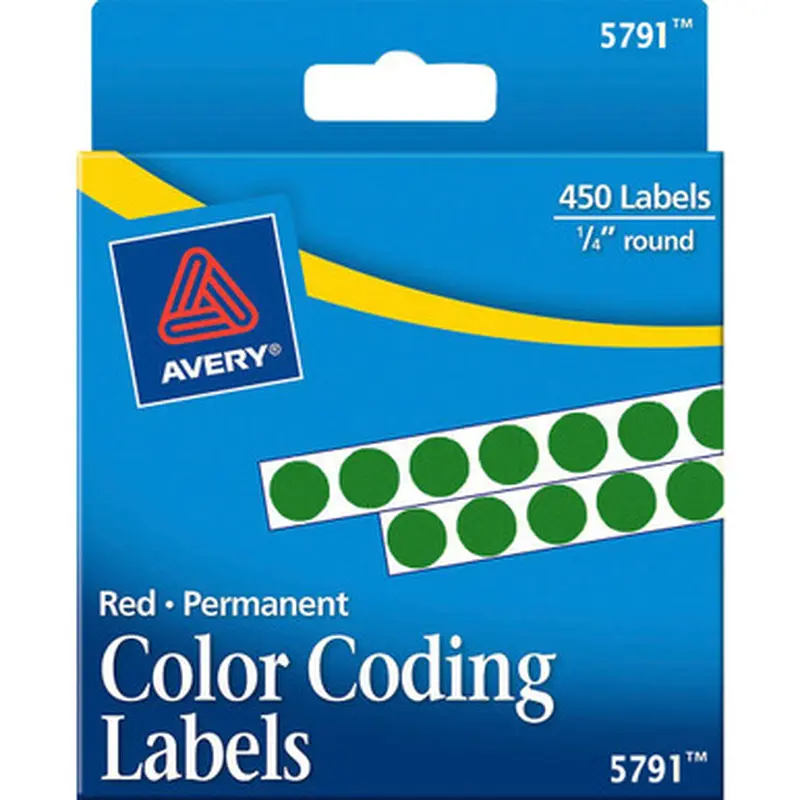 Avery TD5731 1/4&quot Color-Coding Labels