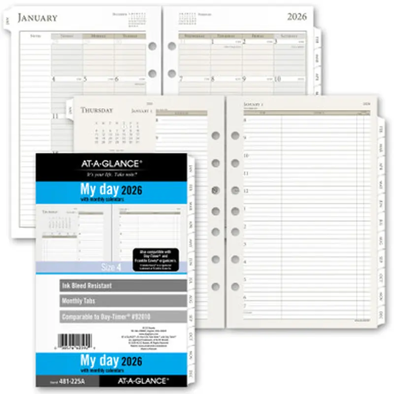 2026 At-A-Glance 481-225A Daily Monthly Planner Refill, Size 4, 5-1/2 x 8-1/2&quot